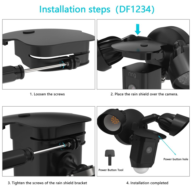 TIUIHU Sun Rain Shade Camera Cover Compatibility with Ring Floodlight