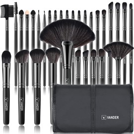 Make up Brushes, VANDER Professional 32pcs Makeup Brush Set, Makeup Brushes Set Foundation Blending Cosmetic Brush Set Kit,Black