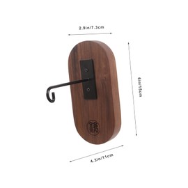 SUPVOX Elegant Wooden Wind Chime Hanger Wall Mount Bracket Hook Indoor Decor Easy Installation for Living Room