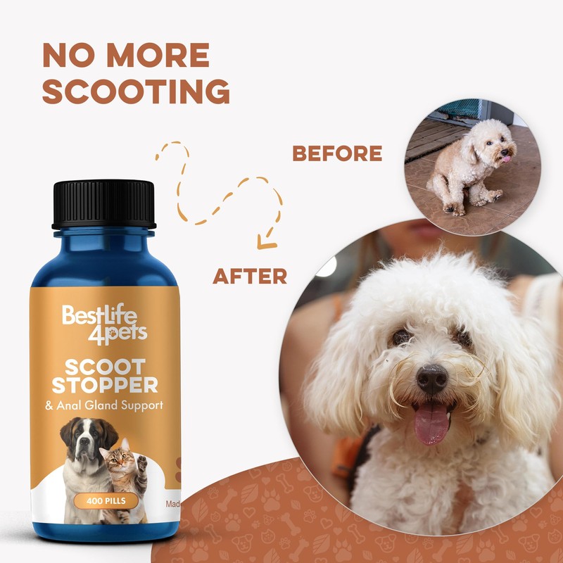 Scoot Stopper for Dogs & Cats – Natural Anal Gland