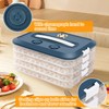Yallmie 4 Layer Dumpling Storage Box, Dumpling Organizer with Lid