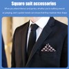 XPEX Set of 3 Pocket Square Holder Set for Wedding