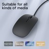USB 3.0 Wired Slim Mouse, Optical 2.4GHZ USB Desktop Mouse,3
