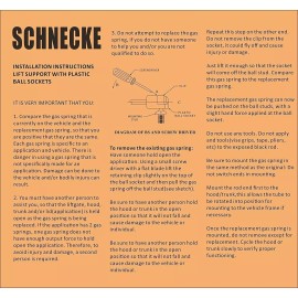 SCHNECKE 2x Liftgate Tailgate Hatch Struts Lift Support for Chrysler /Dodge VANS 08-16