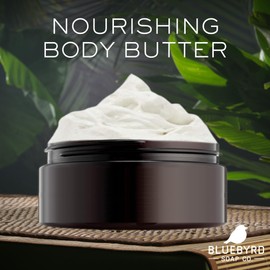 BLUEBYRD Glowwhip Body Butter – Tobacco Vanilla | Ultra-Hydrating Coconut Oil Moisturizer for Smooth, Radiant Skin | Fast-Absorbing, Non-Greasy Formula | Warm, Bold Scent | 8 oz