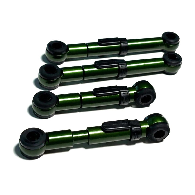 LRNJ ANODIZED GREEN ALUMINUM ADJUSTABLE 2 SETTINGS SUSPENSION LIFT RODS