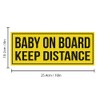 Iprokiu 2pcs High Intensity Reflective Baby on Board Car Sticker