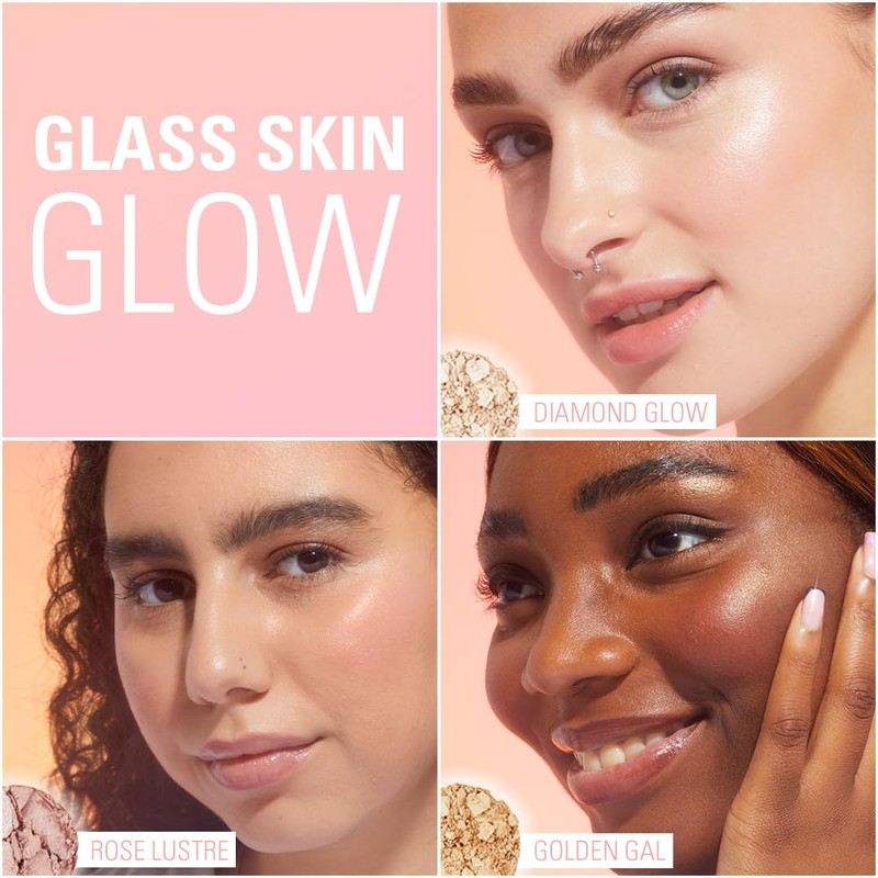 Makeup Revolution Beam Bright Highlighter, All Over Face Glow, Powder