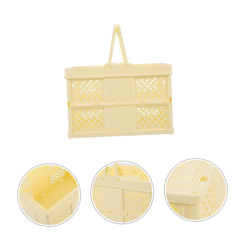 COLLBATH Collapsible Storage Bin for Home Organization Multifunctional Snack Basket