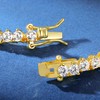 Gemsme 3 Prong Tennis Bracelet, 18K Yellow Gold Plated 4mm