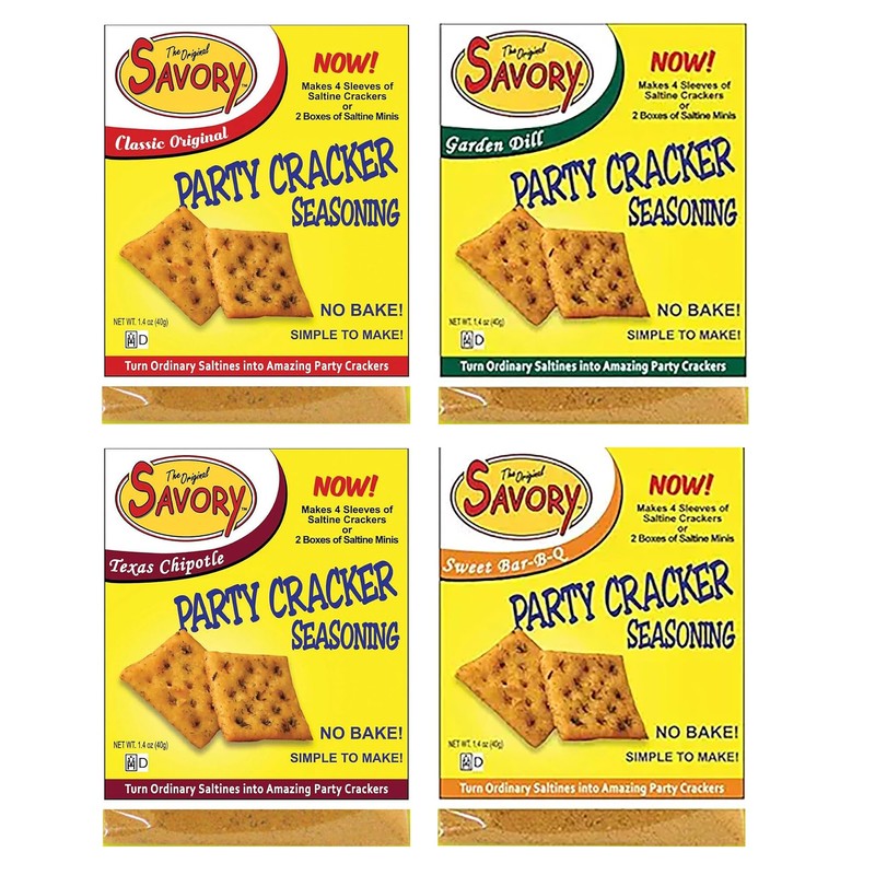 Savory Saltine Seasoning 1.4 Ounce Sampler Set 4 Flavors 4