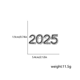 2025 Rhinestones Sparkly Brooches Pins Delicate New Year Brooch Classic for Christmas Party for Women Ladies Men Dainty Elegant Lapel Pins Dress Suit Shirt Ceremony Clothes Accessories Jewelry Gifts (Clear CZ)