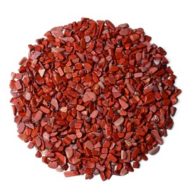 DUQGUHO Red Jasper Crystals Chip Bulk Decorative Rocks Aquarium Gravel Bulk Rocks Gravel for Plants Terrarium Supplies Fish Tank Gravel Pebbles Vase Filler 0.45 lbs