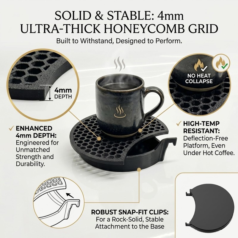 Drip Tray Replacement Compatible with Nespresso Vertuo Plus, Black