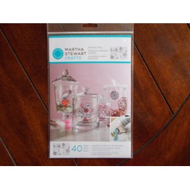 Martha Stewart Crafts Outline Glass Cling, 33262 Hearts and Flowers