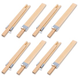 4 Pack Wooden Drawer Slides Bottom Mount Classic Center Guide Track with Metal Slide Glides Traditional Wood Drawer Rails for Dresser Replacement(16 Inches)