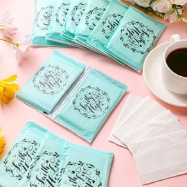 Paquete de 60 Pañuelos de Bolsillo de Viaje con Refranes Pañuelo Facial de Papel de 3 Capas a Granel Pañuelos Individuales de Tamaño Billetera Bolsa de Monedero para Regalo (Estilo Breve)