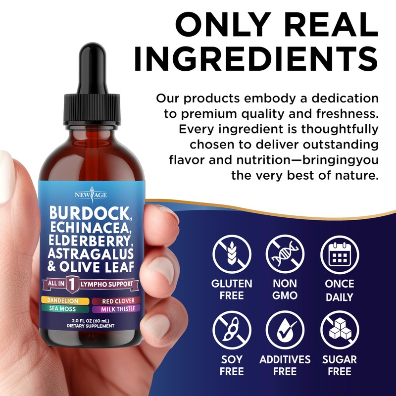 NEW AGE Lymphatic Drainage Supplement - Burdock Lymphatic Support Drops