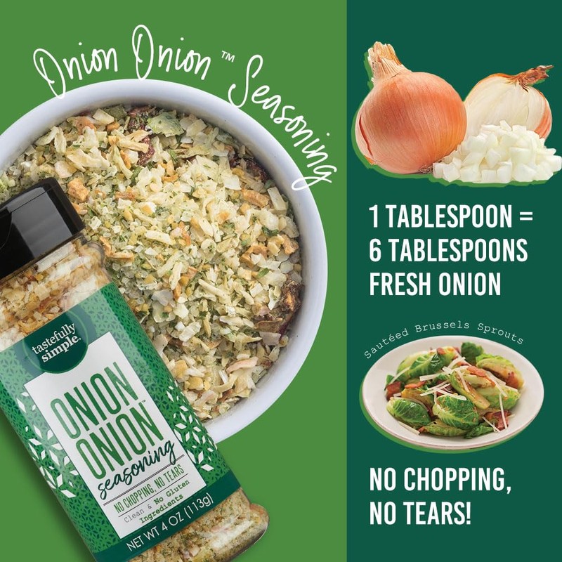Tastefully Simple Onion Onion Seasoning, 4 Ounce