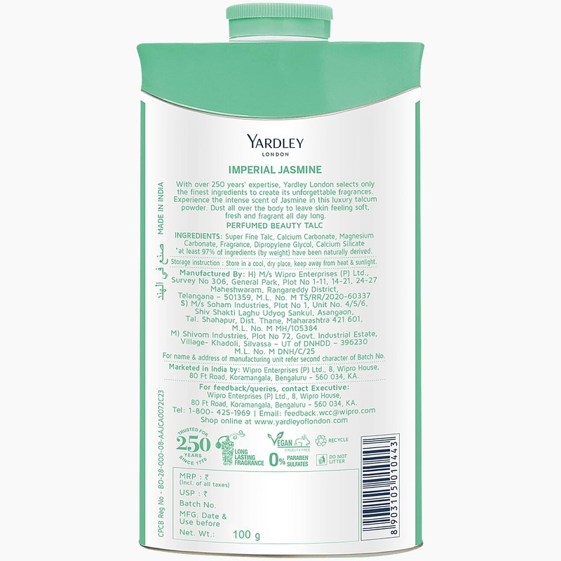 Yardley London Perfumed Talc Jasmine 100g