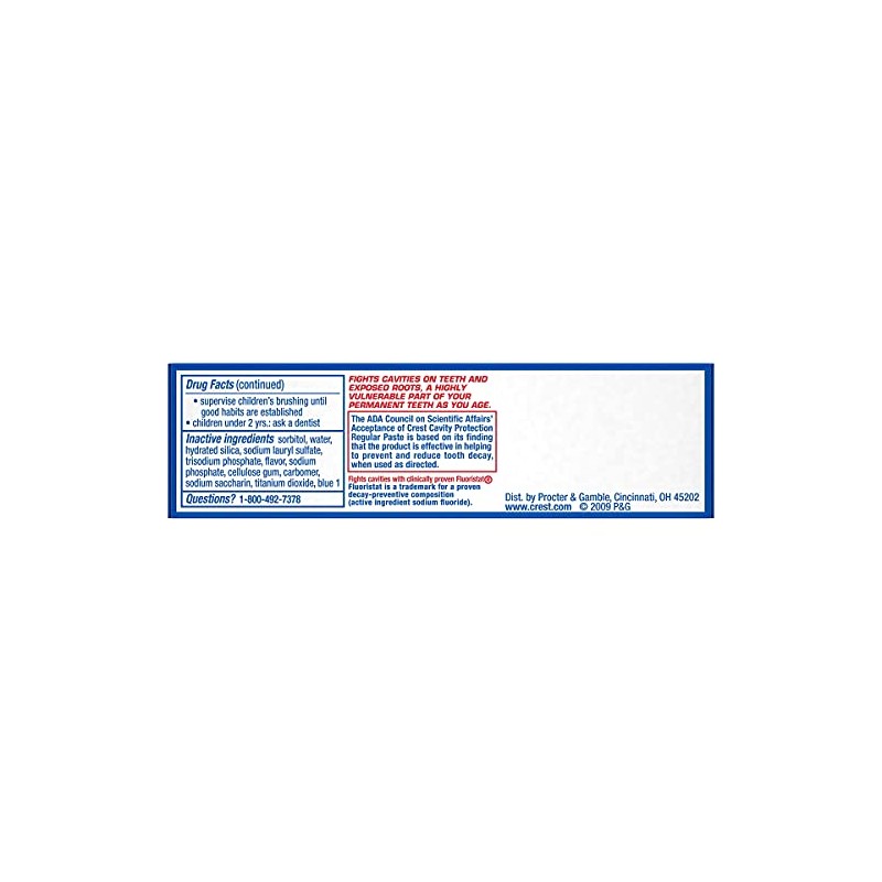 Procter & Gamble Toothpaste and Toothbrushes Crest Toothpaste, 0.85 Ounce