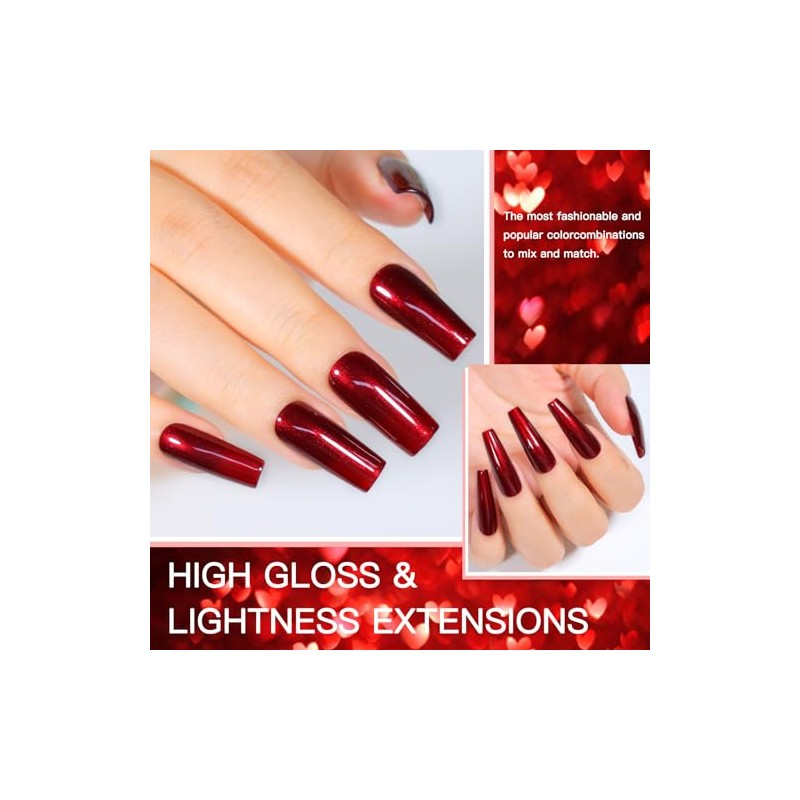 COSMOO- Esmalte de uñas rojo vino de 12 ml, laca