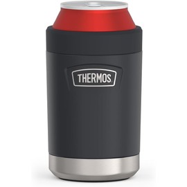 THERMOS ICON SERIES, aislante para latas de bebidas, 12 onzas, granito, acero inoxidable aislado al aspiradora