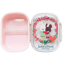Square 808886 Bear School Lunch Box, 12.2 fl oz (360 ml), Jackie and David