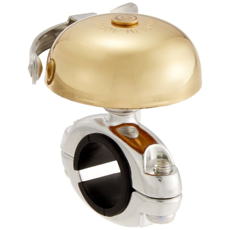 Ogi Industry Bicycle Bell Hibiki Bell Clamp, Brass Gold, Made