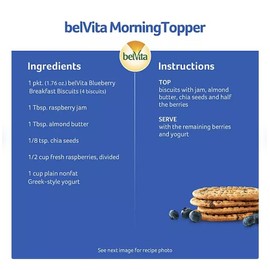 belVita Crunchy Blueberry Breakfast Biscuits 25 Packs, 4 Biscuits Per Pack