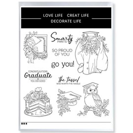 2025 Stamps and Dies, Graduation Stamps for Card Making, DIY Various Festivals Album Scrapbooking Summer Birthdays Greeting Card (C)