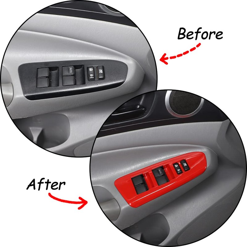 ABS Car Look Interior Door armrest Window Switch Panel Cover