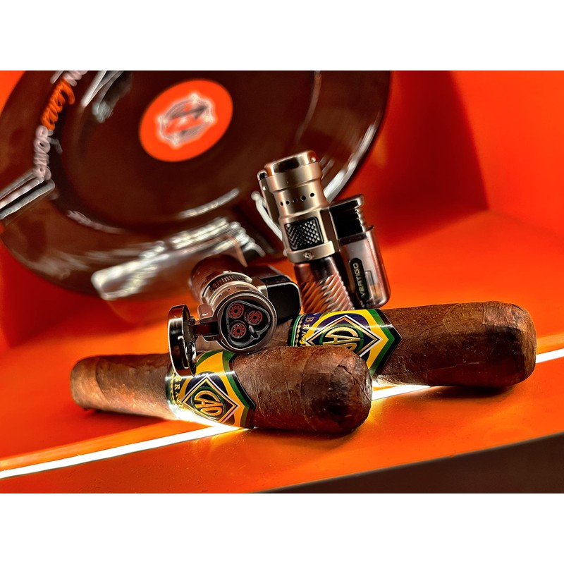 Vertigo by Lotus Cyclone Triple Torch Cigar Lighter Charcoal 3