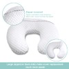 OWLOWLA 2Pack Nursing Pillow Covers Set White&Khaki Breastfeeding Pillow Slipcover