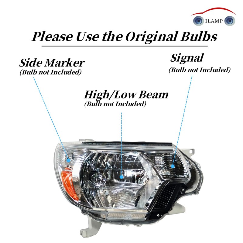 ILAMP Headlight Fit For 2012 2013 2014 2015 Toyota Tacoma