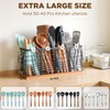 Nigelia Extra Large Kitchen Utensil Holder with 4 Hooks, 4