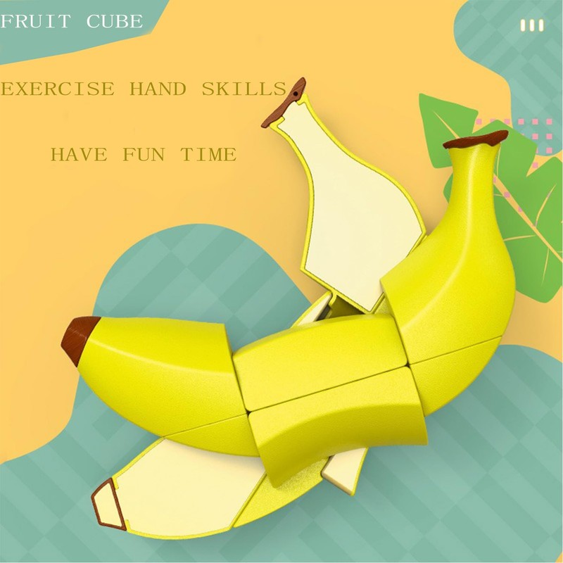 Speed Cube 3×3 Banana Special Shaped Magic Cube 1:1 Realistic