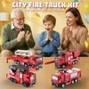 ADTHLIER 1:50 Aerial Fire Truck, Die-Cast Cab, Pull-Back with Lights