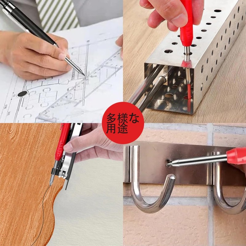 MILANQW Construction Mechanical Pencil, Carpentry Pencil, Automatic Pencil for Construction,