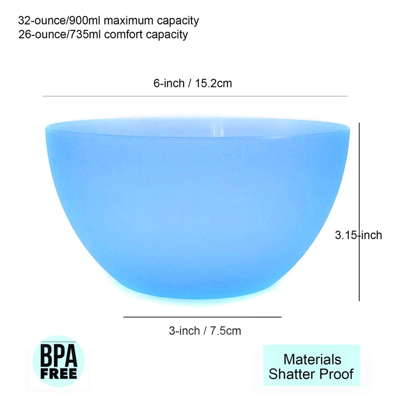 KX-WARE Plastic Bowls set of 12 - Unbreakable and Reusable