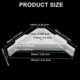 Murtenze 24PCS 90 Degree Cabinet Triangle Bracket, Plastic White Corner Gusset Brace Corner Guard Angle Brackets for Furniture Cupboard Storage Box