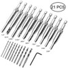 21 pcs Center Drill Bit Set, AFUNTA Self Centering Hinge