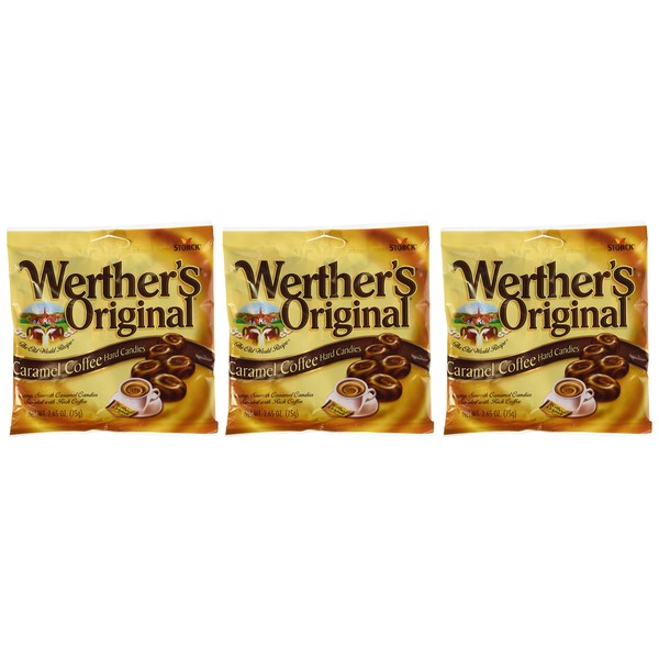 Werther's Original Caramel Coffee Hard Candies 2.65 oz 3 pack