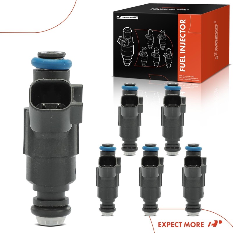 A-Premium 4 Holes Set of 6 Fuel Injectors Compatible with