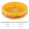 XFlated Hamburger 3 Ring Inflatable Kiddie Pool for Kids, 45