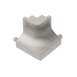 Schluter DILEX-AHK 90 Degree Outside Corner - Satin Nickel Anodized Aluminum, Cove-Shaped Profile - 3/8” Radius, Maintenance-Free - E90/AHK1S/AT