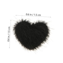 DECHOUS 3Pcs Detachable Nail Hair Balls Heart Fuzzy Ball Beauty Nail Decor for DIY Manicure Easy Application for Home Salon Use Vibrant Colors for Fashionable Art