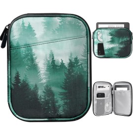 TiMOVO 6-7 Inch Tablet Sleeve for All-New Kindle 2022/10th Gen 2019 /Kindle Paperwhite 11th Gen 2021/Kindle Oasis E-Reader, Protective Case with Pocket for Kindle (8th Gen, 2016), Green Forest