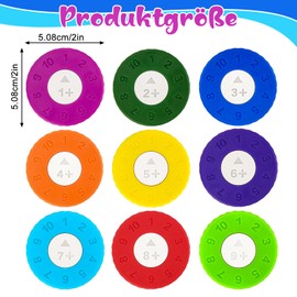 Maths Fidgets Spinners, Pack of 18 Multiplication Divisions Addition and Subtraction Fidget Spinner Toy, Educational Toy Fidget Spinner for Children (Addition/Multiply)