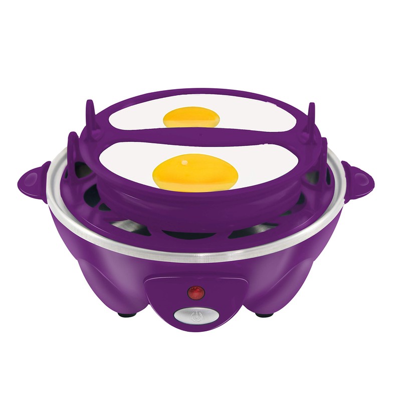 Elite Gourmet Easy Electric 7 Egg Capacity Cooker, Poacher, Omelet